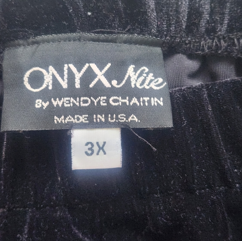 Onyx Nite Black Velvour A-Line Skirt - Picture 2 of 2